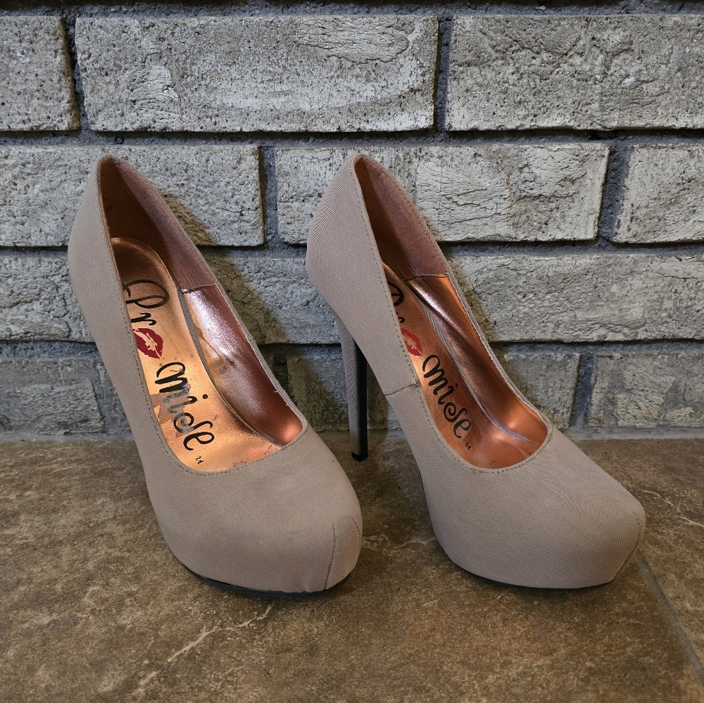 Nude | PROMISE | Textured Heels